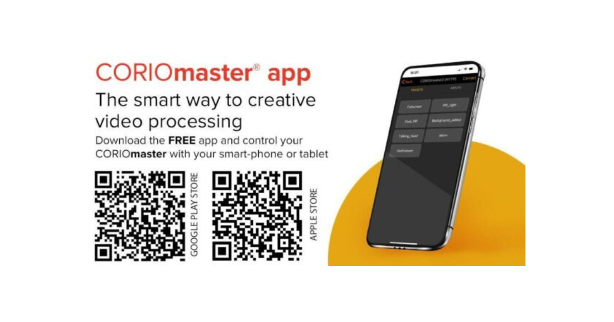 CORIOmaster app: The smart way to creative video processing.