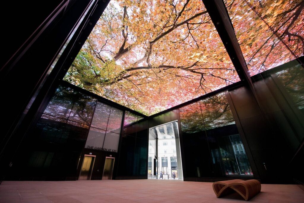 Inside of an office building