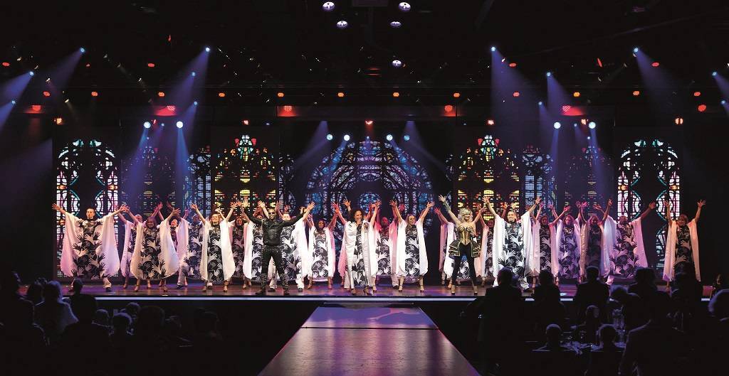 People performing in a church