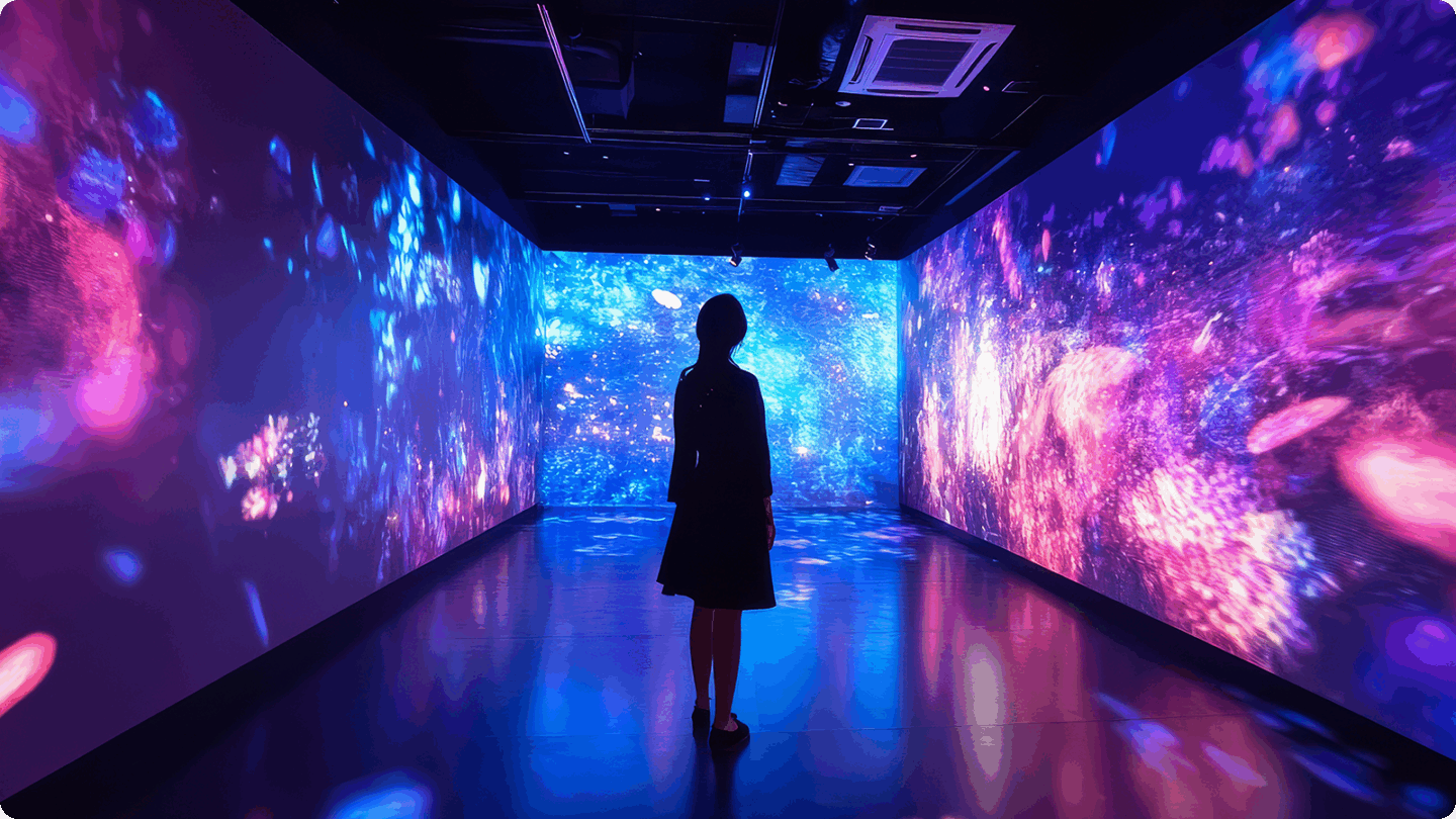 Donna in un luogo pubblico