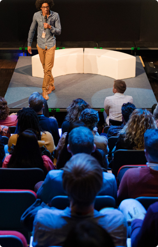 Working professionals in a training session